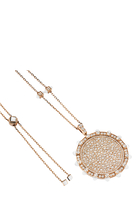 Tip-Top Statement Necklace, 18k Rose Gold with White Agate & Diamonds