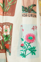 Flower Stamp Print Shorts:Multi Colour:8