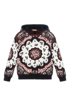 Kids Cotton Paisley Zip-Up Top