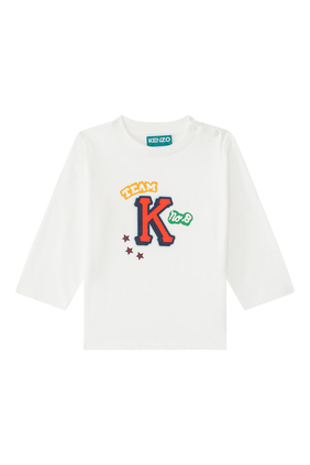 Kids Varsity Logo Long Sleeve Top