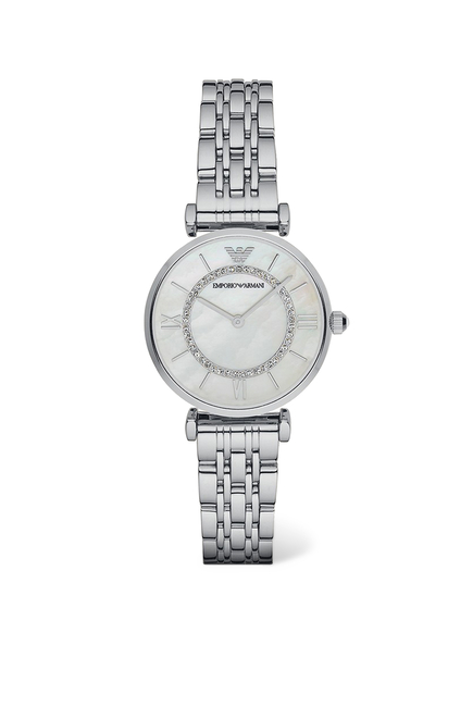 Gianni T-Bar Silver Tone Watch