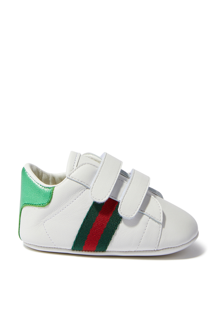 Gucci Kids Ace Leather Sneakers