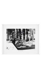 Romy Schneider at the Pool Framed Wall Print