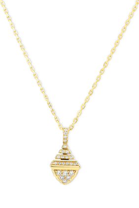 Cleo Rev Mini Diamond Pendant in 18kt Yellow Gold
