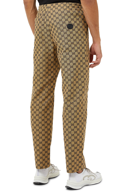 GG Canvas Pants With Leather Interlocking G