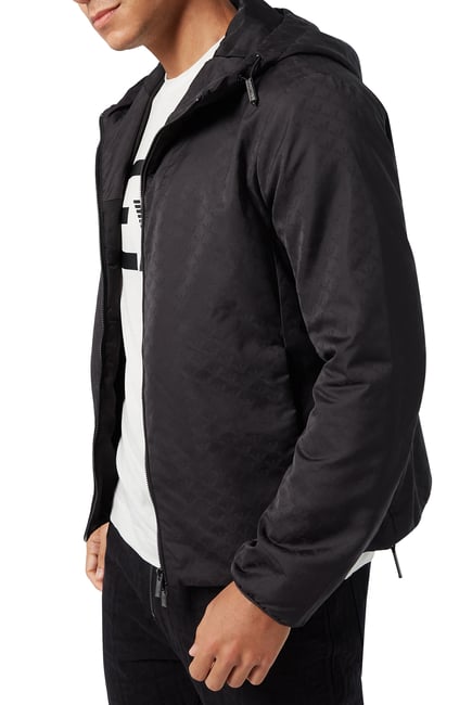 Buy Emporio Armani EA Monogram Hooded Nylon Jacket for Mens |  Bloomingdale's UAE