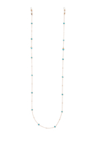 Cleo Mini Reve Convertible Chain, 18k Rose Gold with Turquoise & Diamonds