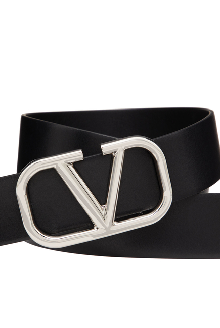 Valentino Garavani VLogo Leather Belt