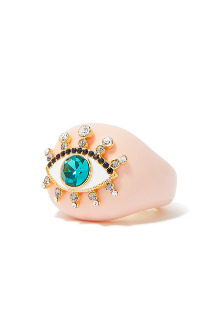 Resin Evil Eye Cocktail Ring