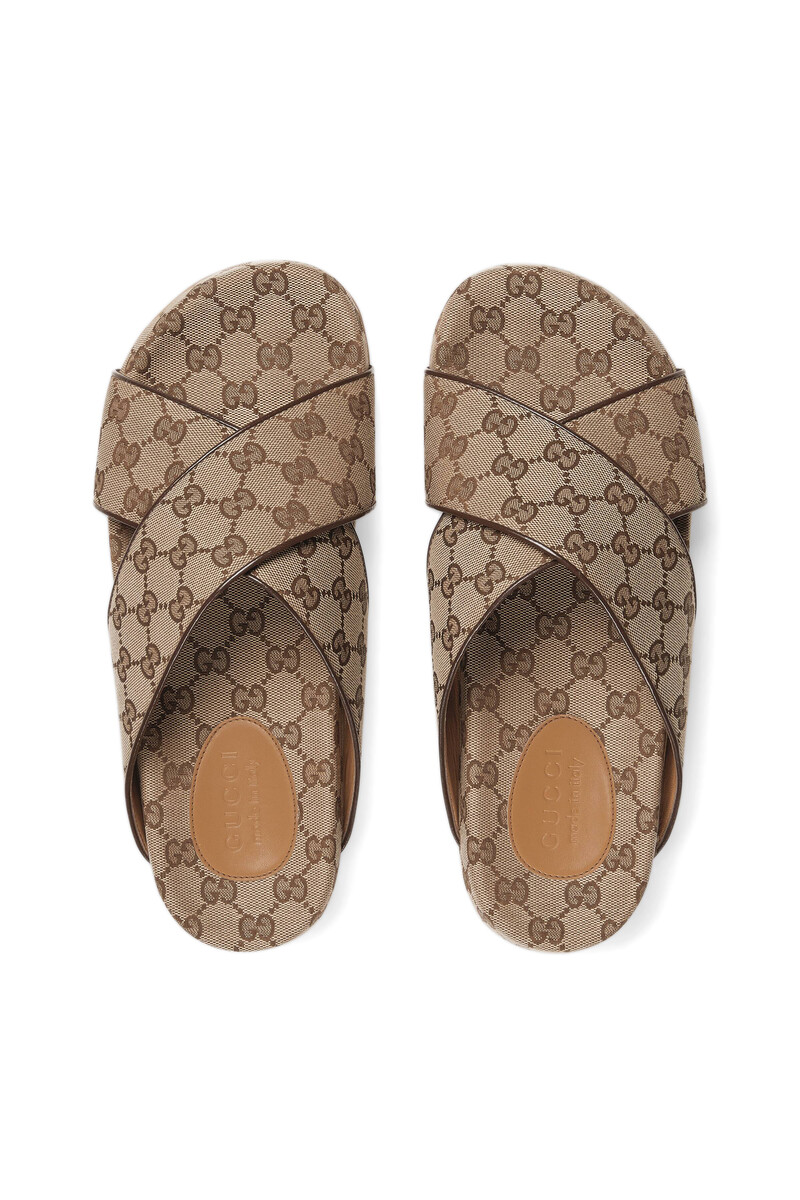Buy Gucci Beige Slide Sandals - Mens for AED 1750.00 Sandals ...