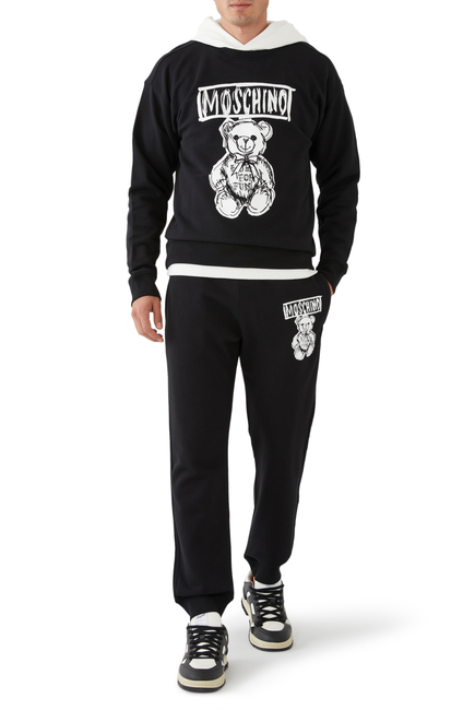 Teddy Print Cotton Sweatpants