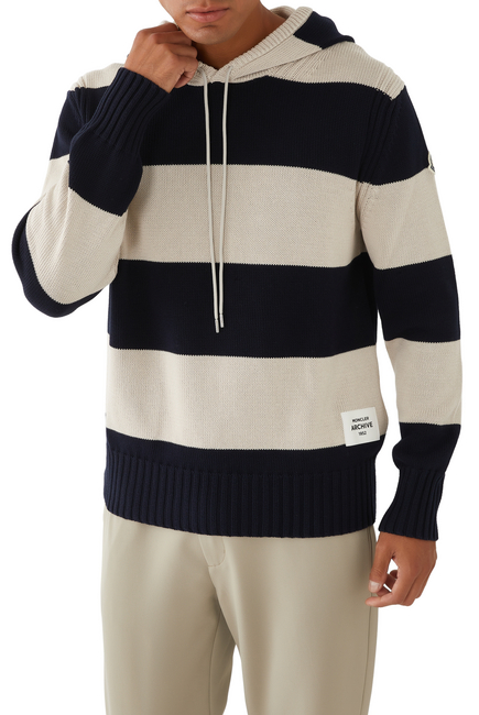 Striped Cotton Hoodie