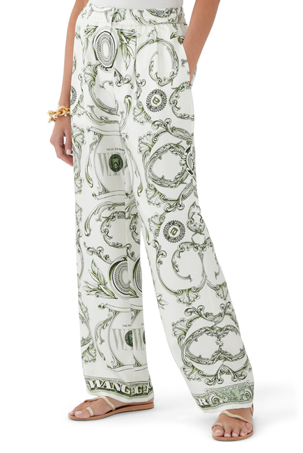 Print Pajamas In Green Money Print