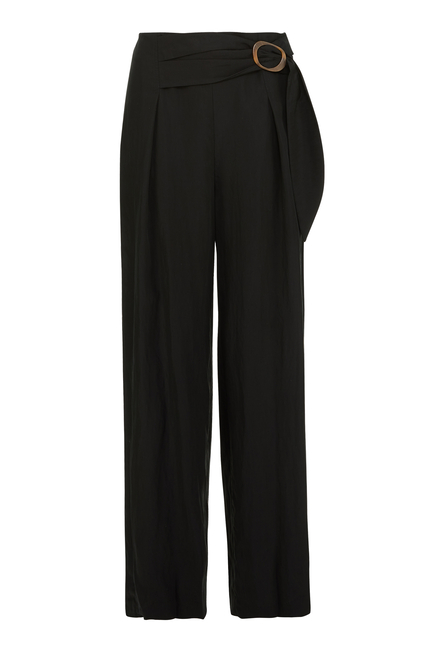 Tied Front Wide Leg Pants