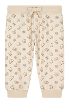 Kids Jersey Joggings Pant with Moon and Star Print