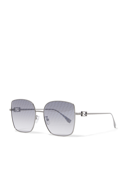 Baguette Oversized Rectangular Sunglasses