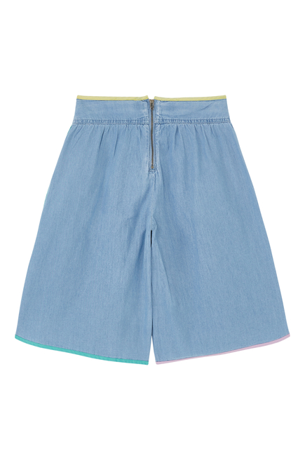 Kids Wide-Leg Cotton Shorts