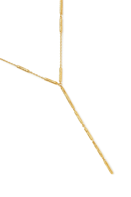 Wavy Ridge Chain Necklace, 18k Gold-Plated Sterling Silver