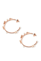 Precious Pansy Scatter Hoop Earrings