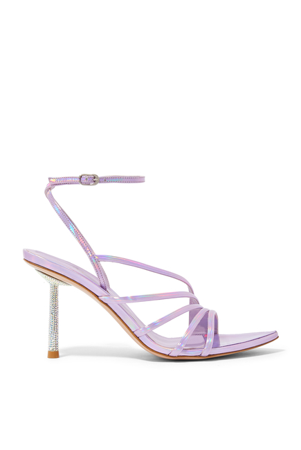 Bella 80 Strappy Crystal Heel Sandals