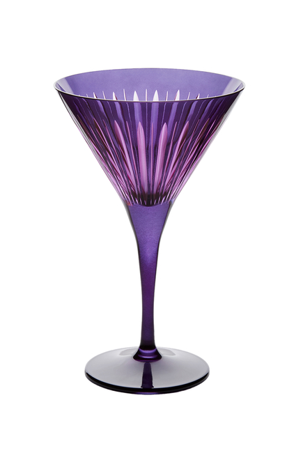 Prism Purple Martini Glass, Set of 4
