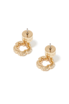 Pave Tea Rose Stud Earrings