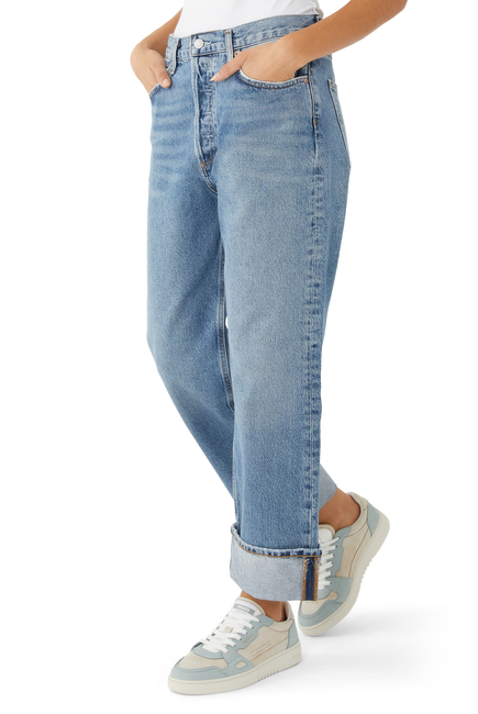 Fran Low Slung Straight Jeans