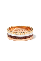 Quatre Classique Small Ring, 18k Mixed Gold and Brown PVD