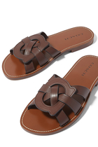Issa Leather Flat Sandals