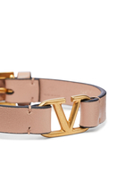  VLogo Leather Bracelet