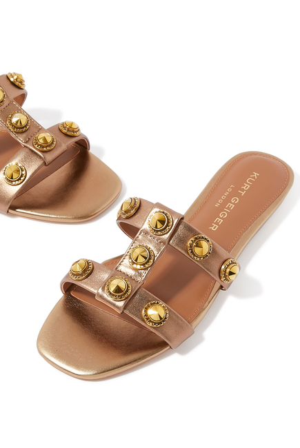 Octavia Leather Flat Sandals