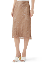 Beaded Sequin Straight Skirt