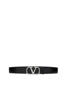 Valentino Garavani VLogo Leather Belt