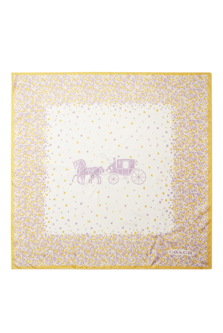 Horse and Carriage Silk Square Scarf