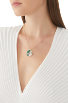 Malachite Pendant Necklace, 18k Rose Gold & Diamonds