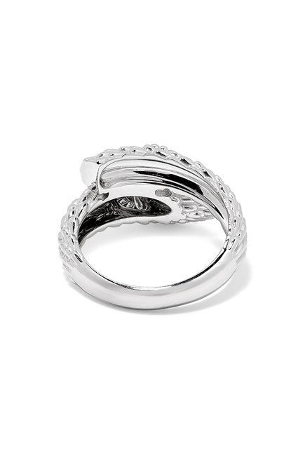 Serpent Bohème Ring, 18k White Gold & Diamonds