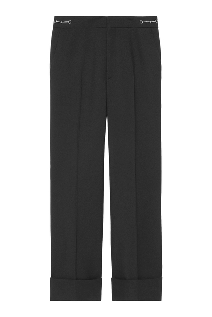 Horsebit Wool Pants