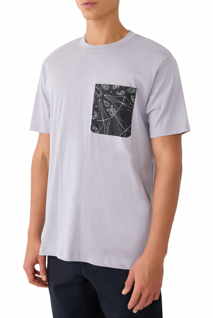 Patterned Pocket T-Shirt