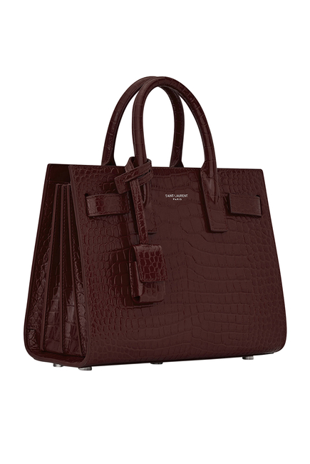 Sac Yves Saint Laurent Croco Rouge Saint Laurent Red Medium Croc