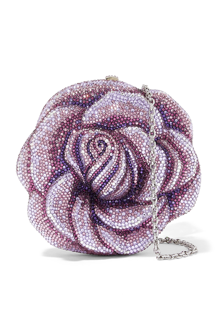 Leiber Bags Judith Leiber Rose Clutch Rose Melody Bejeweled Flower