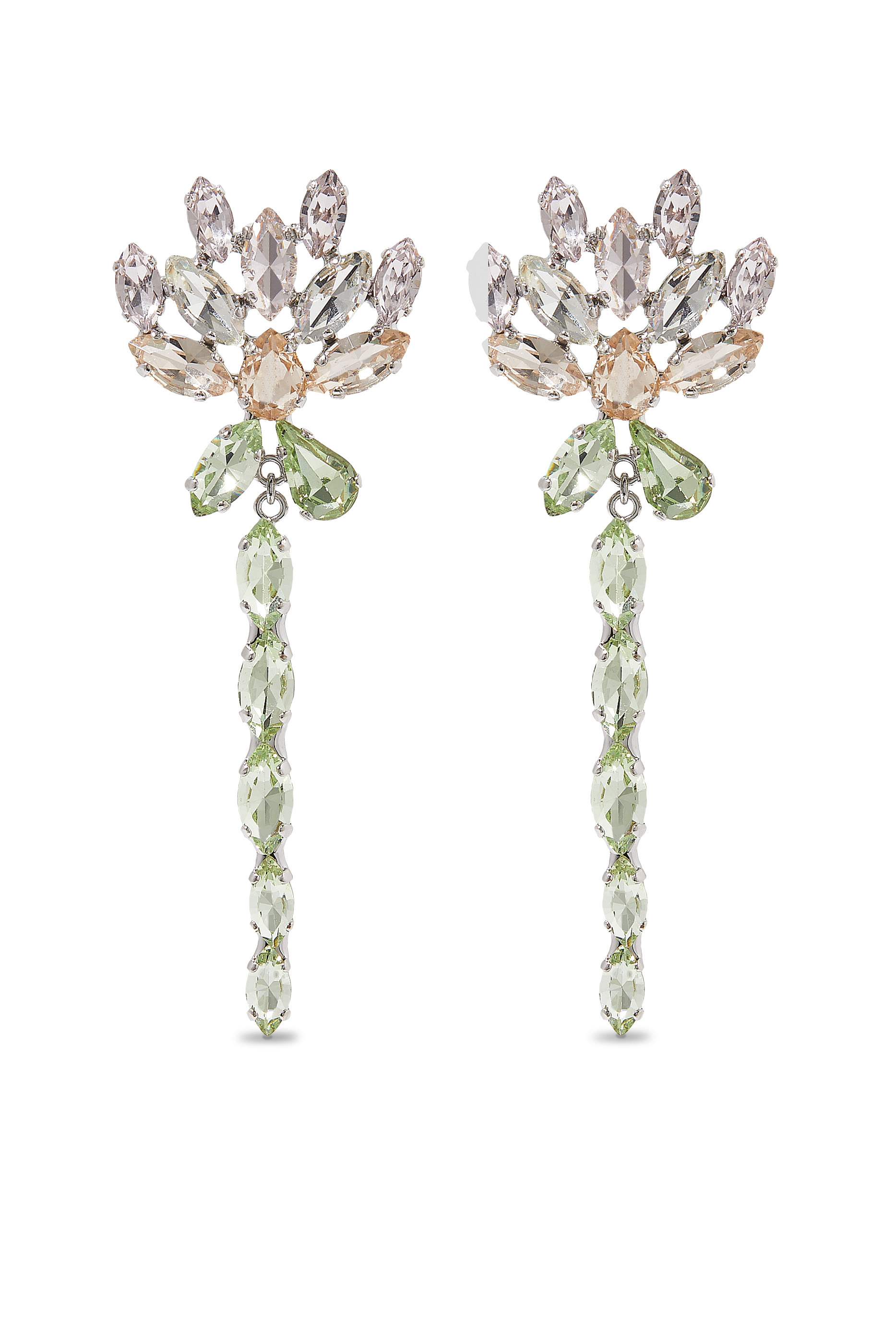 Crystal Carnation Drip Earrings