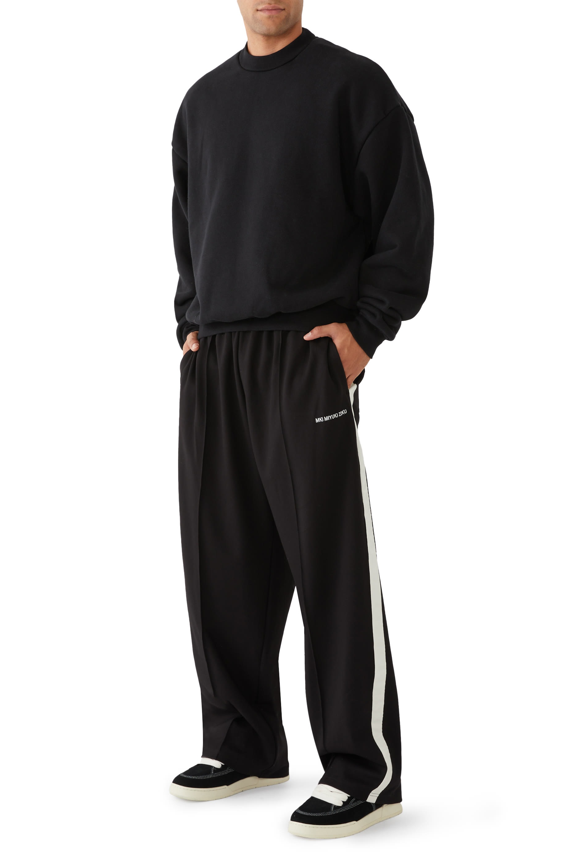 Wide Fit Poly Track Pants