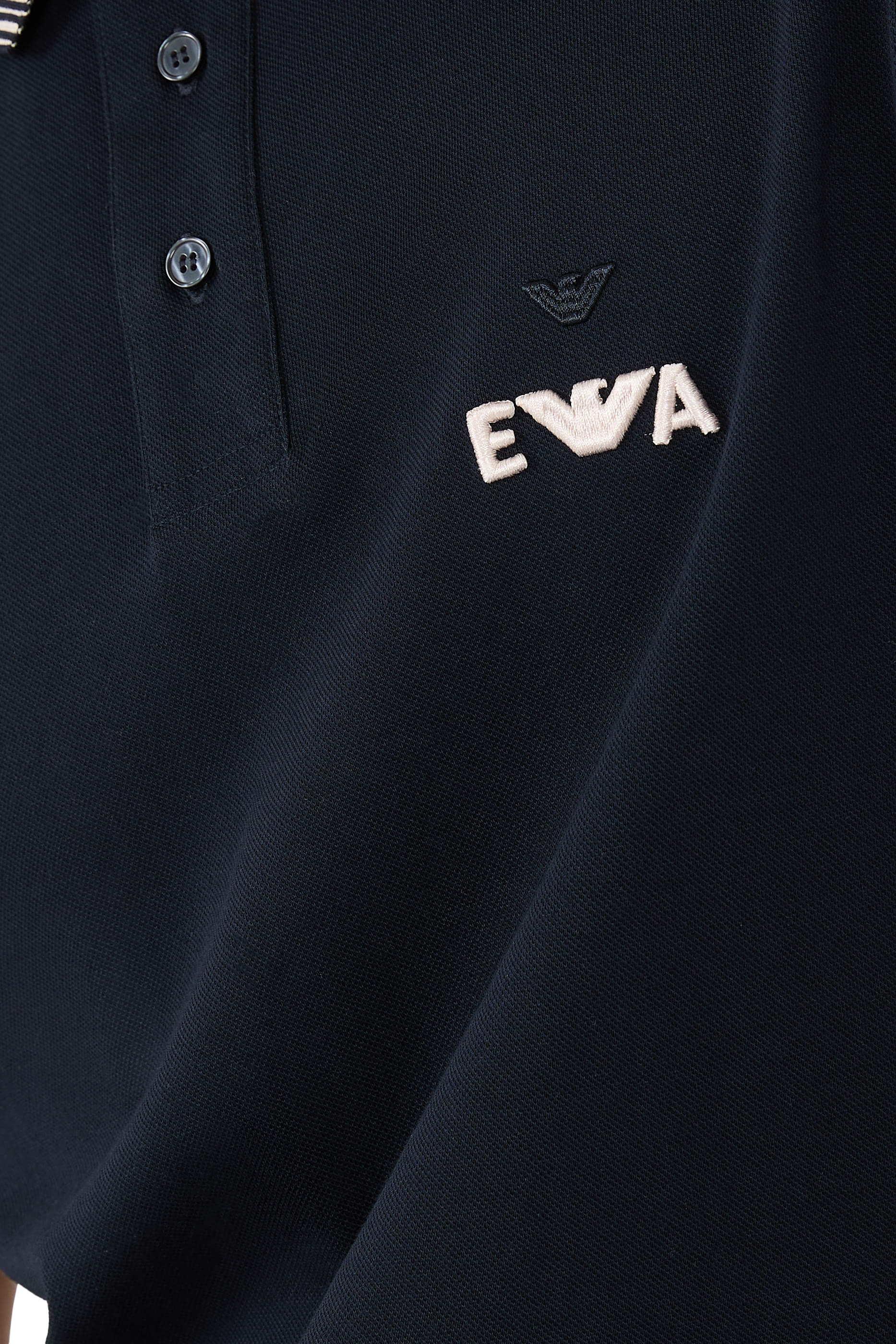 EA Logo Embroidered Piqué Polo Shirt