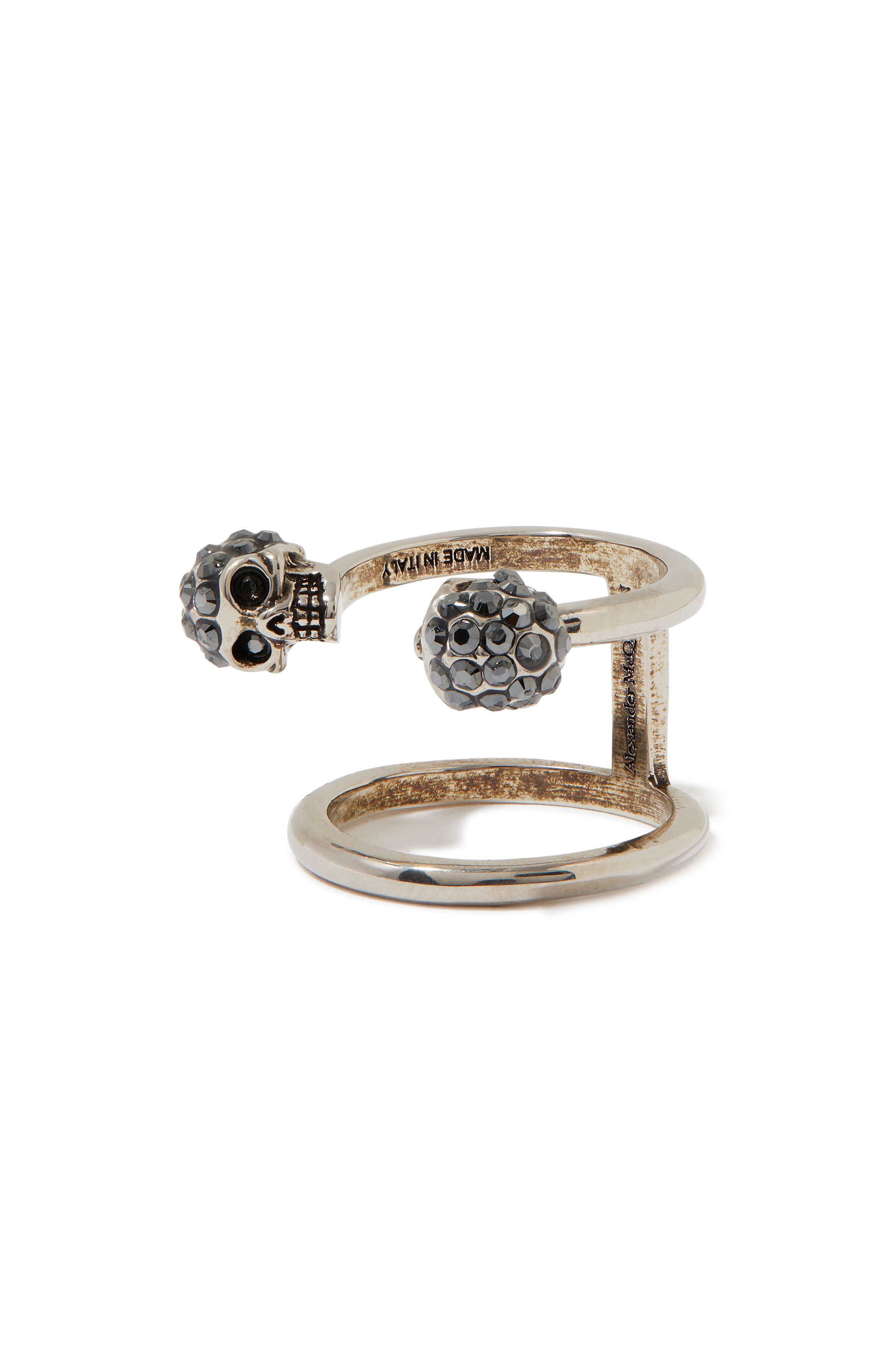 Twin Skull Double Ring