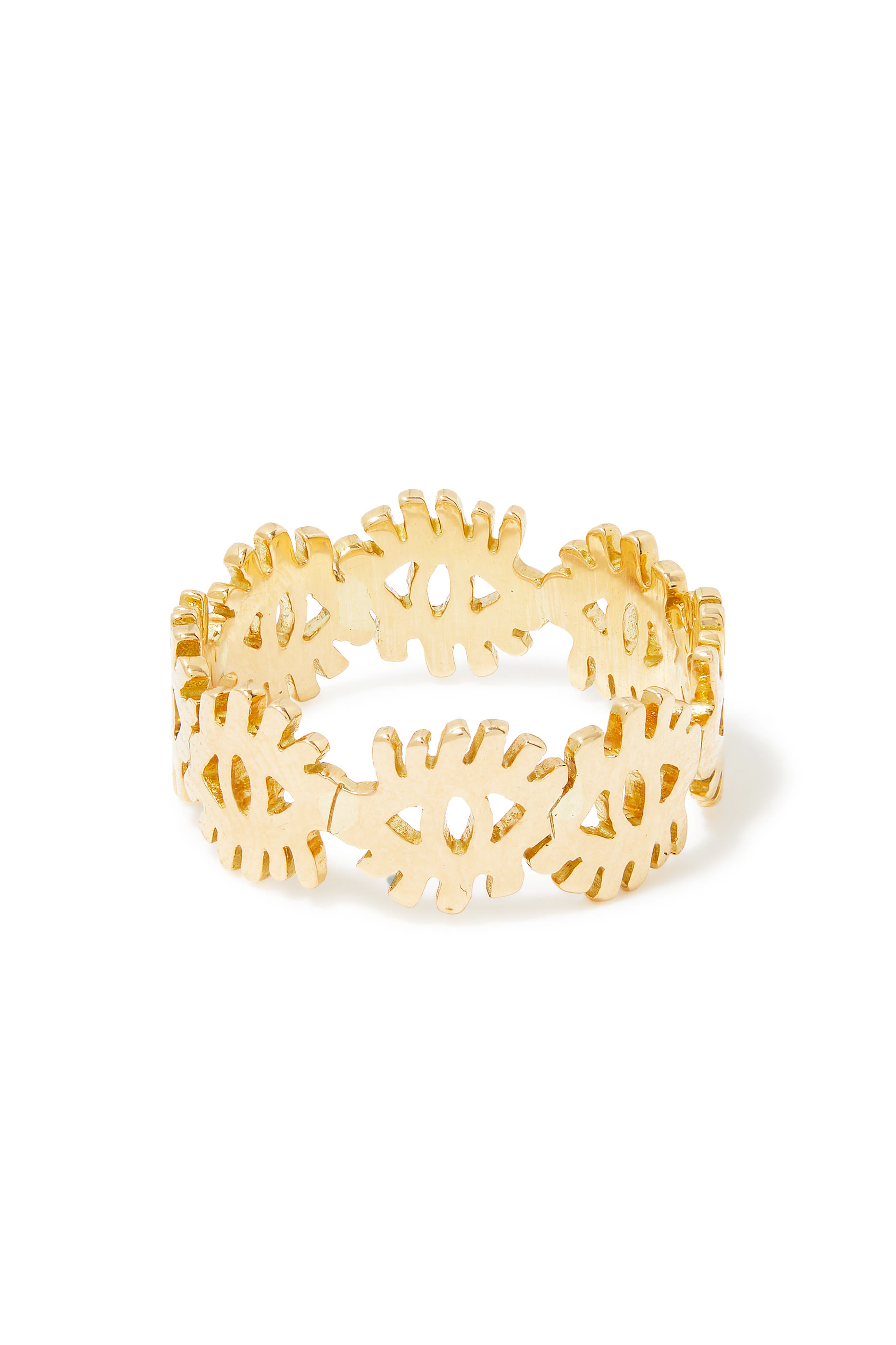 Multi Evil Eyes Ring, 18k Yellow Gold