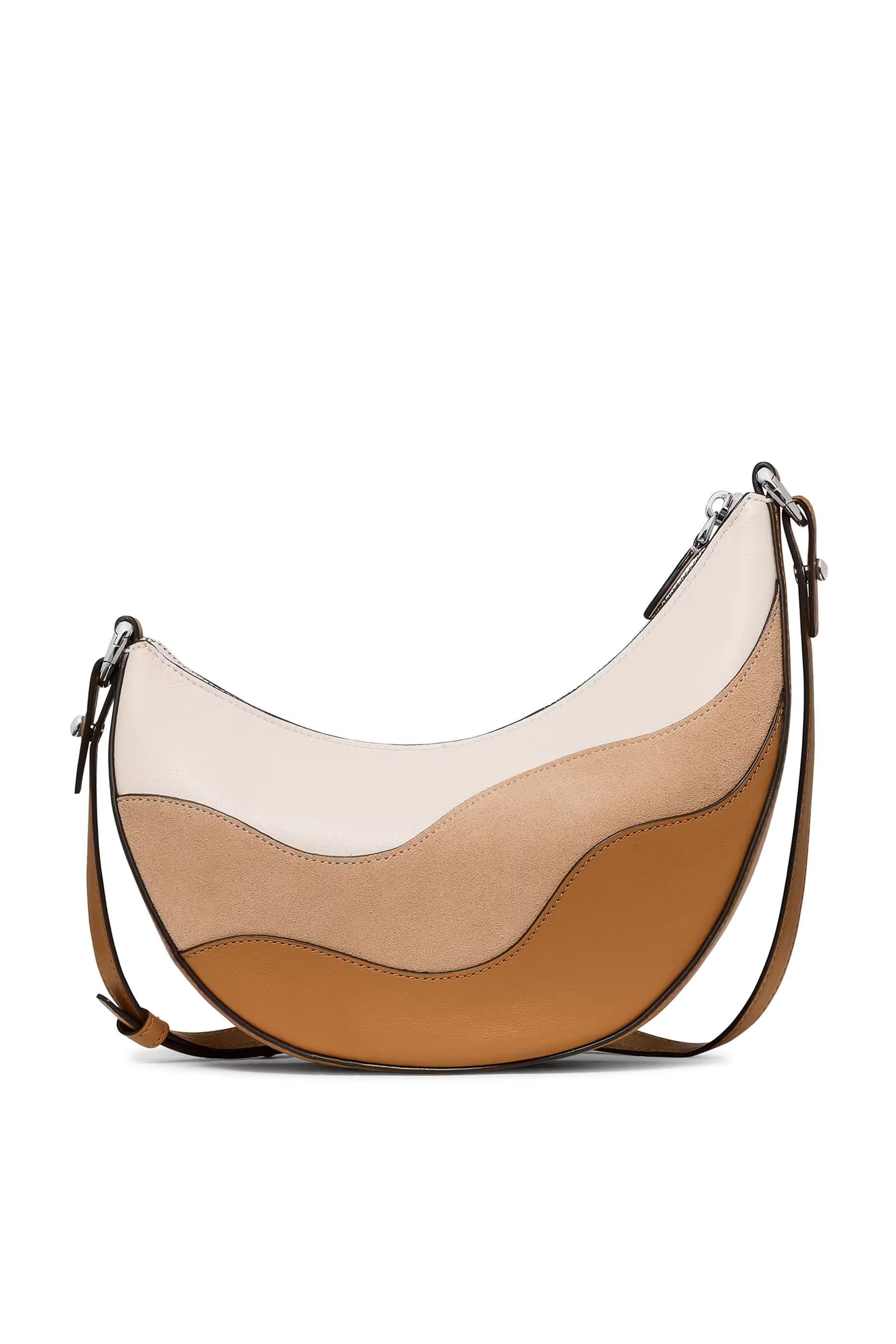  Duo Wavy Suede Crossbody Bag