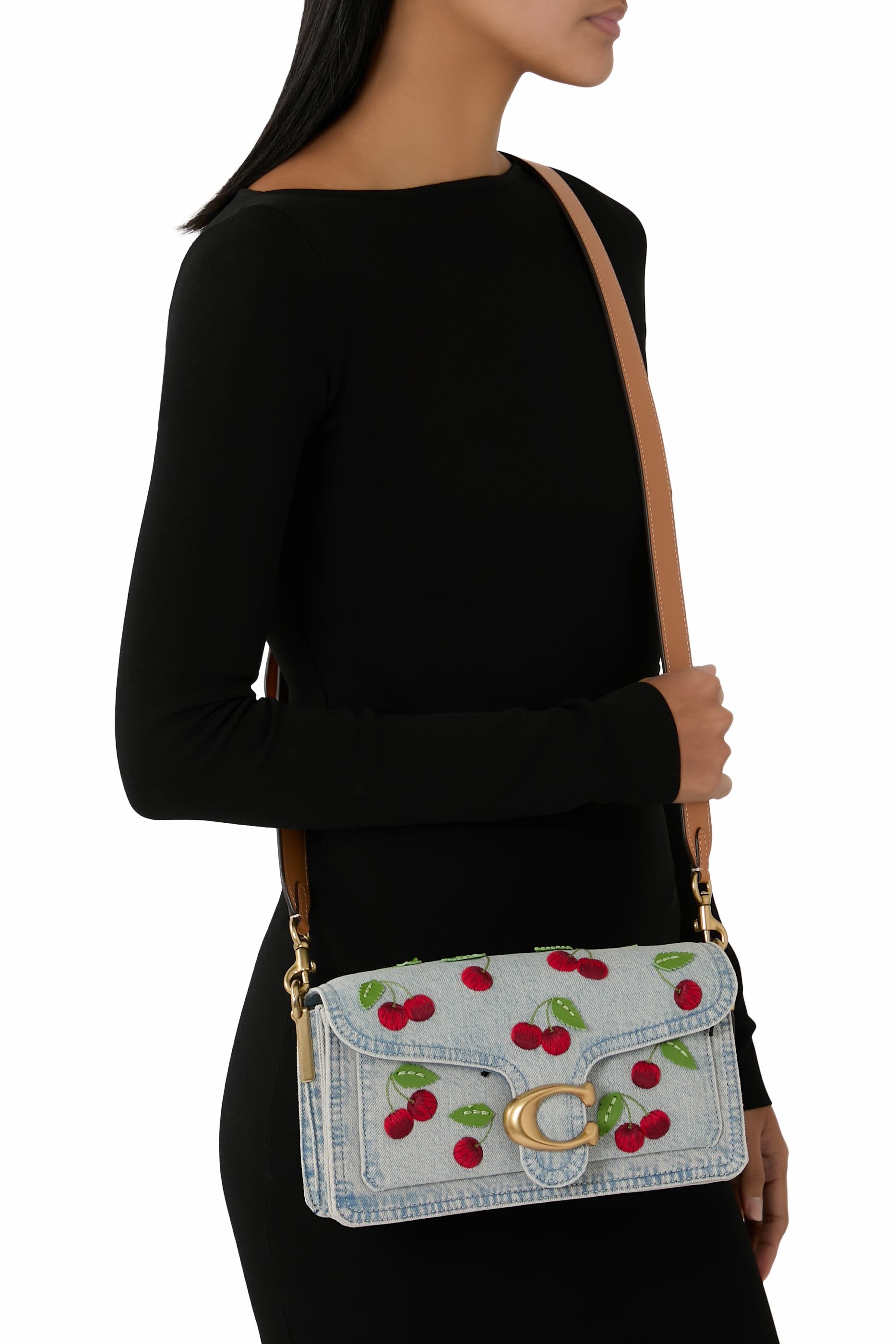 Tabby 26 Shoulder Bag With Cherry Embroidery 