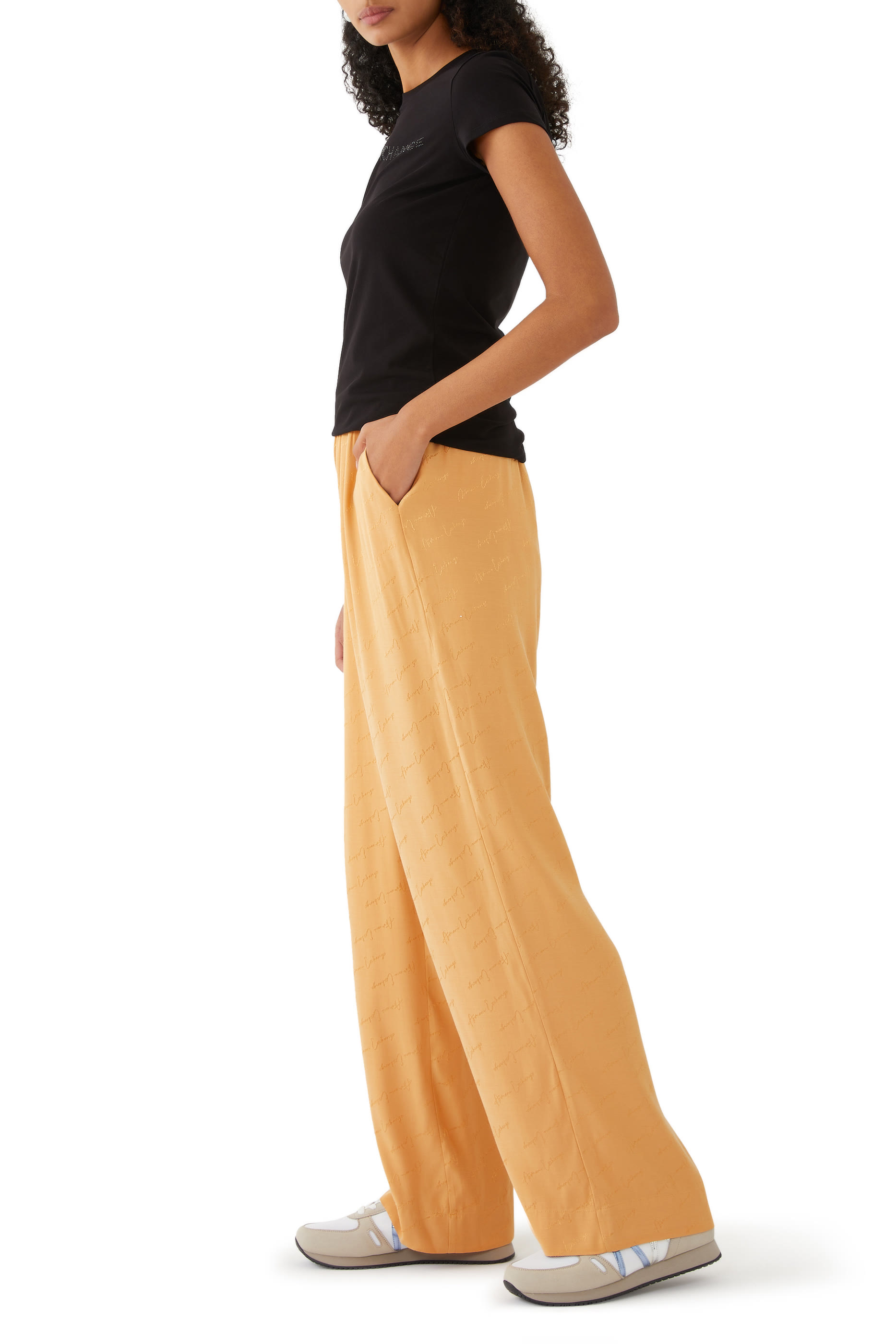 Logo Microfiber Sneakers