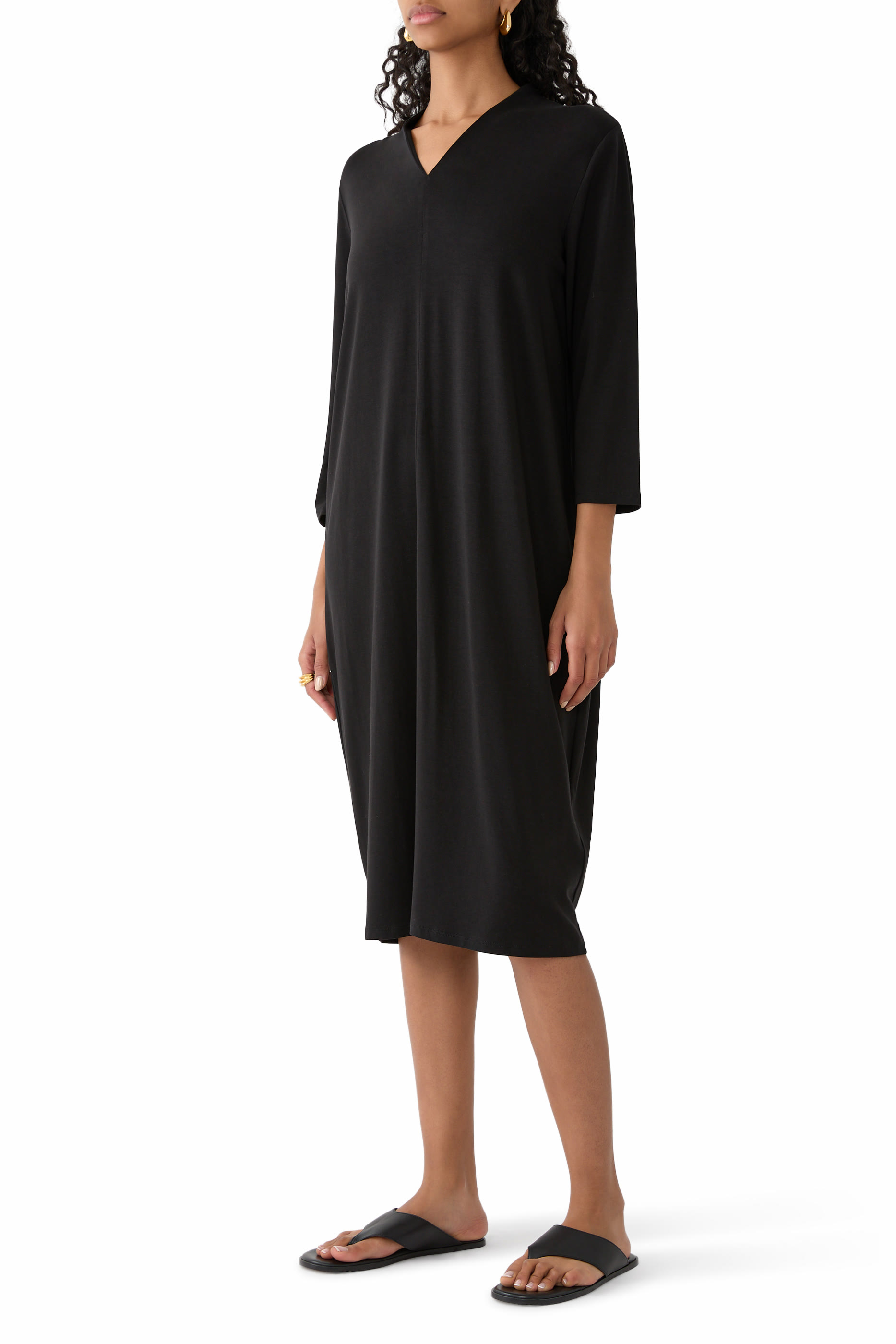 Stretch Jersey Knit Oval Dress