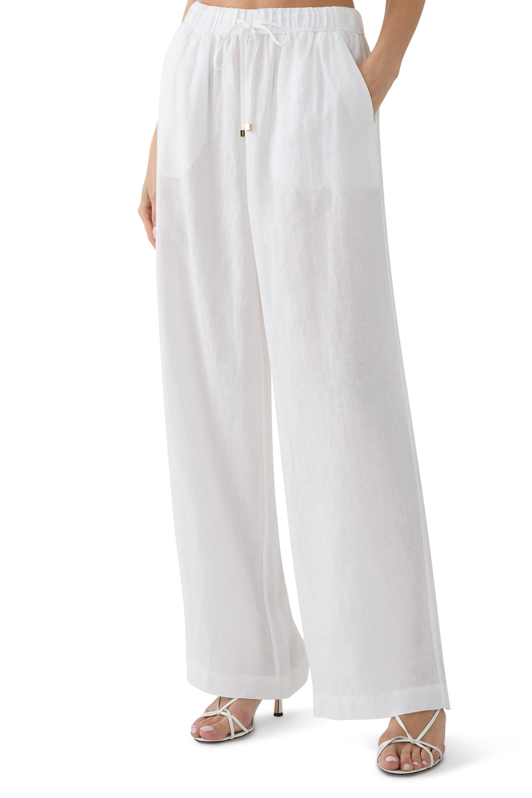 White Bay Drawstring Trousers